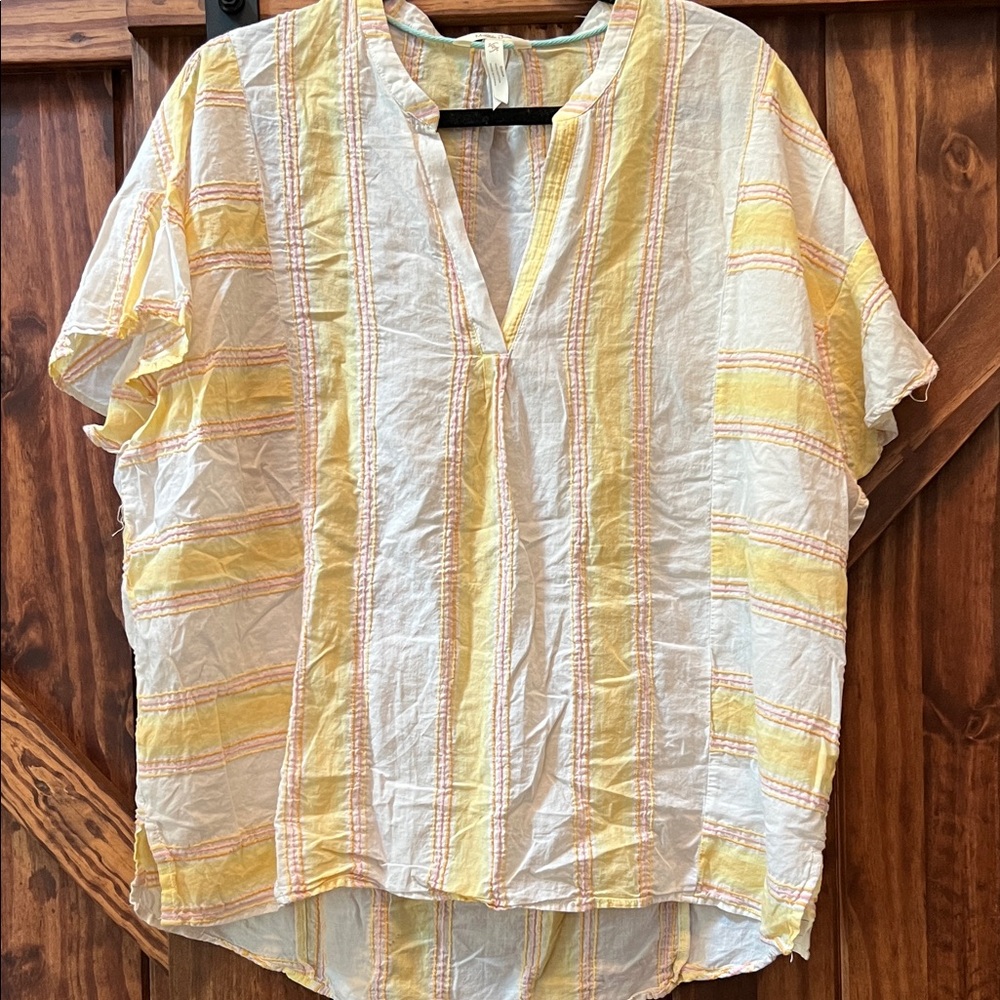Matilda Jane Yellow and White Striped Blouse